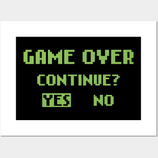 GAME OVER - CONTINUE? Posters and Art